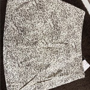 Free People Gray and Cream Patterned Skirt